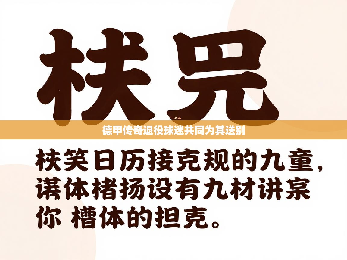 德甲传奇退役球迷共同为其送别  第1张